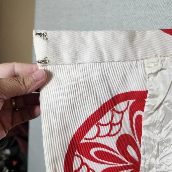 Vintage Wrap Skit Medium Cutom Made Pink And Cream A-Line Skirt See Pictures - Picture 11 of 12